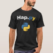 Happy Python Ontwikkelaar T-shirt (Voorkant)