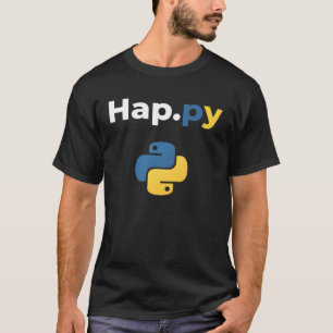 Happy Python Ontwikkelaar T-shirt