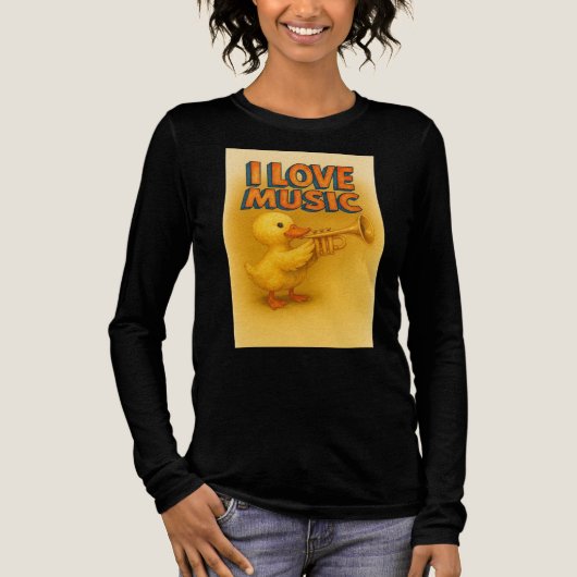 Happy Quack Melody Tri-Blend Shirt (Voorkant)