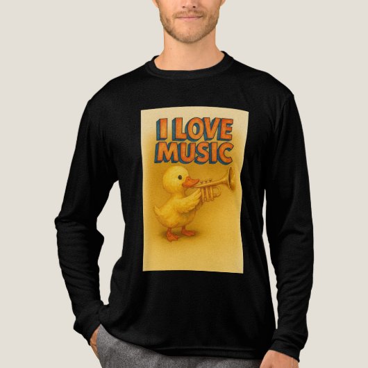 Happy Quack Melody Tri-Blend Shirt (Voorkant volledig)