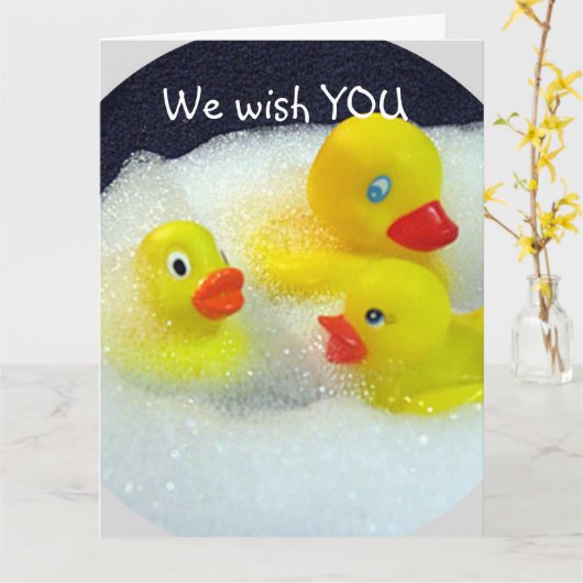 HAPPY QUACKY GROUP KAART VOOR 40e (Gele Bloem)