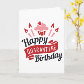Happy Quarantine Birthday. Kaart (Gele Bloem)