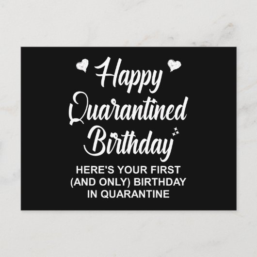 Happy Quarantined Birthday Briefkaart (Voorkant)