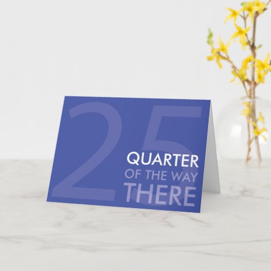 Happy Quarter Century Birthday Kaart (Gele Bloem)