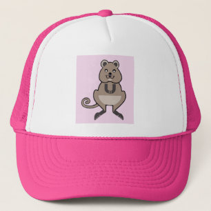 Happy QUOKKA - Dierenvriend - Australië - Roze Trucker Pet