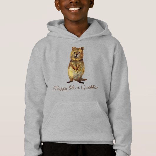 Happy Quokka Hoodie (Voorkant)