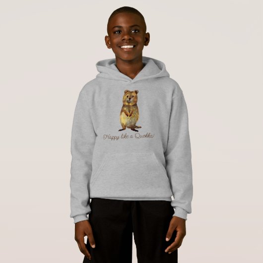 Happy Quokka Hoodie (Voorkant volledig)