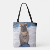 Happy Quokka op het strand Australië Tote Bag (Achterkant)