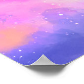 Happy Quote on a Cosmic Space Abstract Design Poster (Hoek)