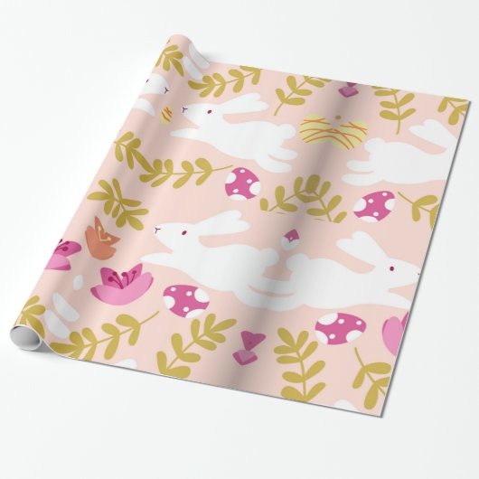 Happy Rabbit Cadeaupapier (Uitgerold)