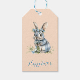 Happy Rabbit Easter Holiday Gift Labels Cadeaulabel