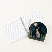 Happy Rabbit in in de maan Notitieboek (Binnen)
