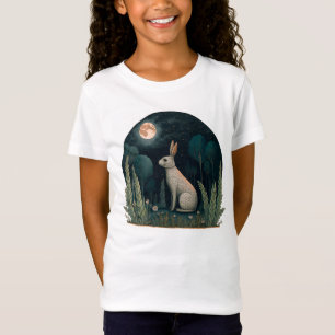Happy Rabbit in in de maan T-shirt