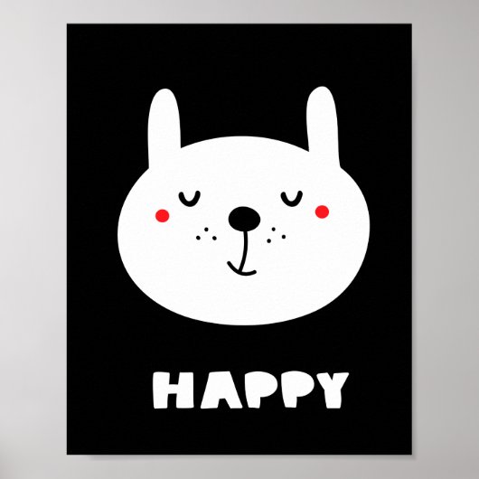 Happy Rabbit Poster (Voorkant)