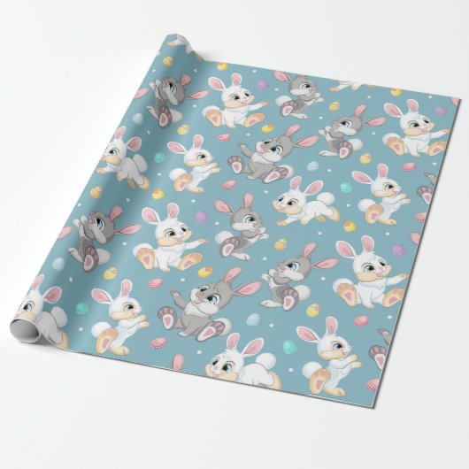 Happy Rabbits Cadeaupapier (Uitgerold)