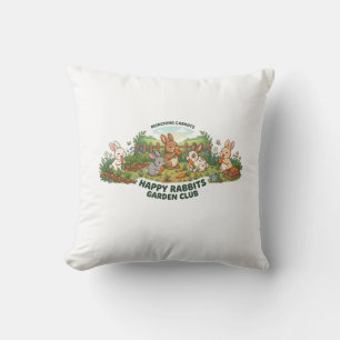 Happy Rabbits Garden Club T-shirt – Schattige Cart Kussen