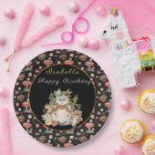 Happy Raccoon past Tekst en Kleur aan Papieren Bordje (Feest)