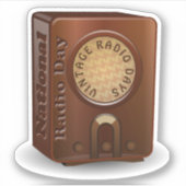 Happy Radio Day Sticker (Voorkant)