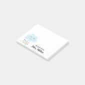 Happy Rain Cloud Persoonlijk Post-it® Notes (Schuin)