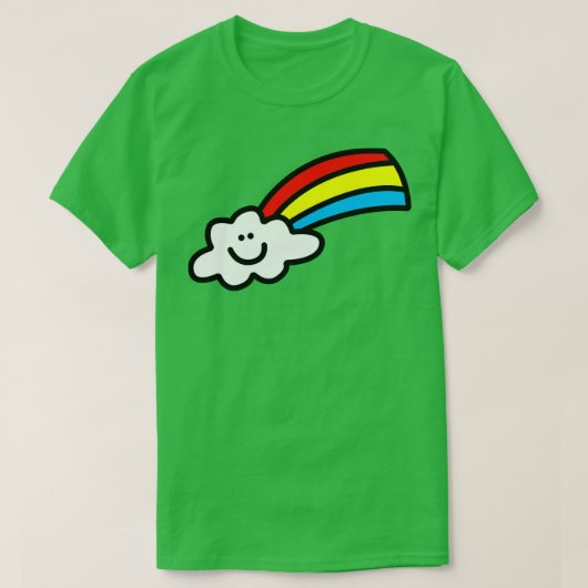 Happy Rainbow Cloud T-shirt (Design voorkant)