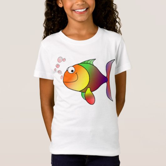 Happy Rainbow Fish T-shirt (Voorkant)