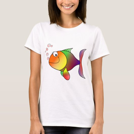 Happy Rainbow Fish T-shirt (Voorkant)