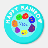 HAPPY RAINBOW MAGNEET (Voorkant)