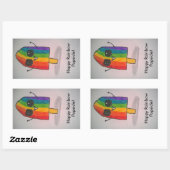 Happy Rainbow Popsicle Stickers (Vel)