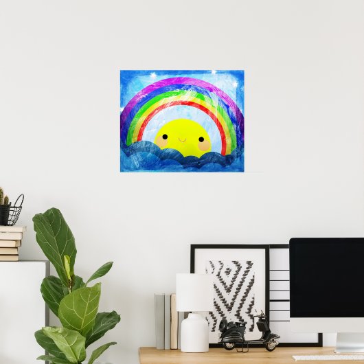 Happy Rainbow Poster (Thuiskantoor)