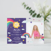 Happy Rainbow Sunshine Birthday Kaart (Staand voorkant)