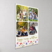 Happy Raising Wildflower 4 Fotocollage Goud Folie Afdrukken (Laagn)