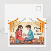 Happy Rakhi, Raksha Bandhan Briefkaart (Voorkant / Achterkant)