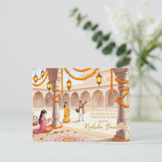 Happy Rakhi, Raksha Bandhan Briefkaart (Staand voorkant)