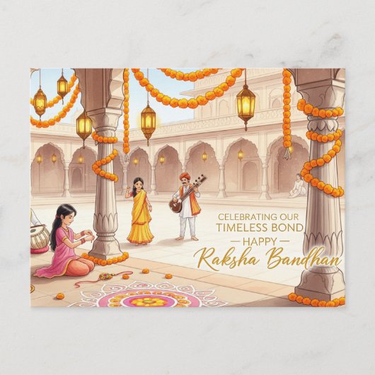 Happy Rakhi, Raksha Bandhan Briefkaart (Voorkant)