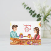 Happy Rakhi, Raksha Bandhan Briefkaart (Staand voorkant)