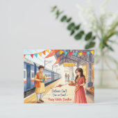 Happy Rakhi, Raksha Bandhan Briefkaart (Staand voorkant)