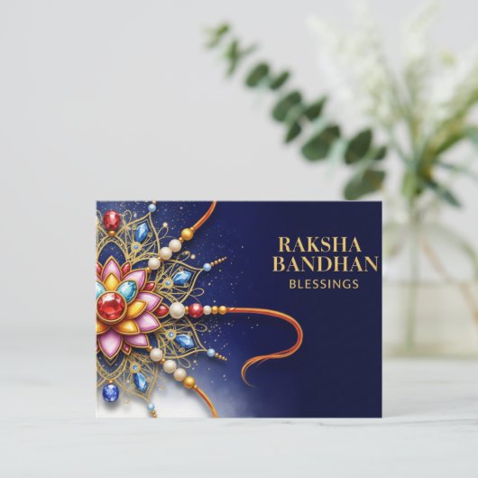 Happy Rakhi, Raksha Bandhan Briefkaart (Staand voorkant)