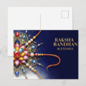 Happy Rakhi, Raksha Bandhan Briefkaart (Voorkant / Achterkant)