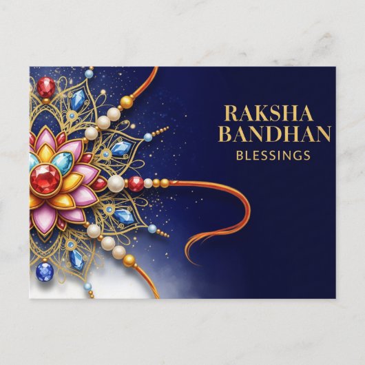 Happy Rakhi, Raksha Bandhan Briefkaart (Voorkant)