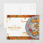 Happy Rakhi, Raksha Bandhan Briefkaart (Voorkant / Achterkant)