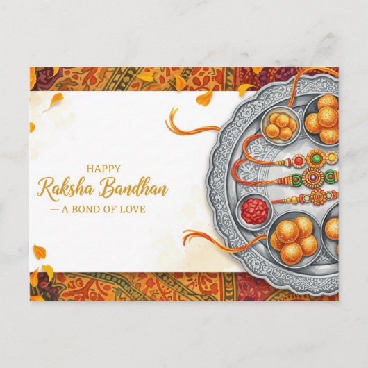 Happy Rakhi, Raksha Bandhan Briefkaart (Voorkant)