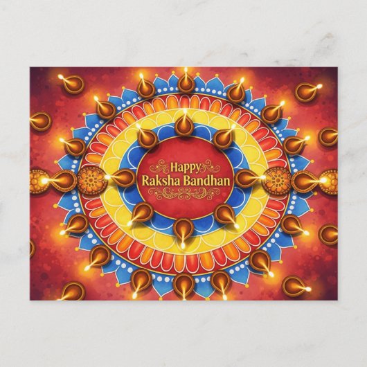 Happy Rakhi, Raksha Bandhan Briefkaart (Voorkant)