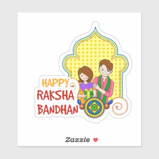 Happy Raksh Bandhan Sticker (Vel)