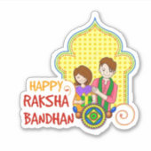 Happy Raksh Bandhan Sticker (Voorkant)