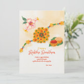 Happy Raksha Bandhan Wenskaart (Staand voorkant)