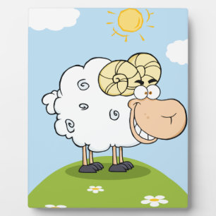 Happy Ram Cartoon Mascot Fotoplaat