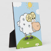 Happy Ram Cartoon Mascot Fotoplaat (Zijkant)