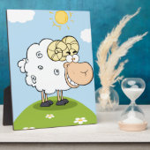 Happy Ram Cartoon Mascot Fotoplaat (Zijkant)