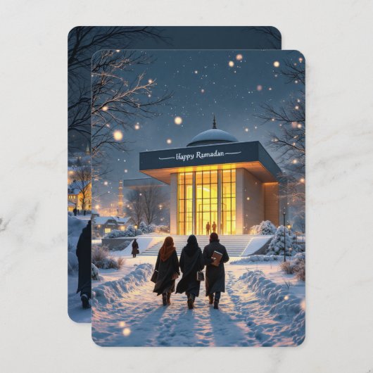 Happy Ramadan Feestdagenkaart (Voorkant / Achterkant)