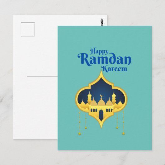 Happy Ramadan Kareem 2022 Briefkaart (Voorkant / Achterkant)